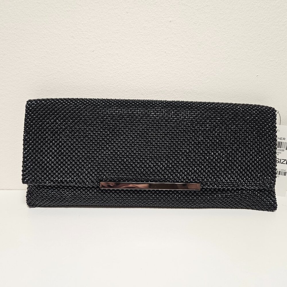 I.N.C. International Concepts Heather Shiny Mesh Clutch